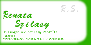 renata szilasy business card